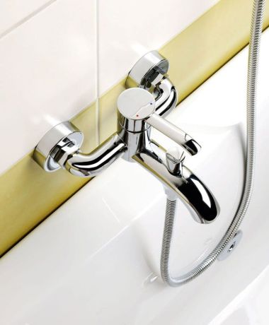 Przejdź do produktu Bateria wannowa ścienna z przyłączem do węża Sapho Luka LK10 chrom