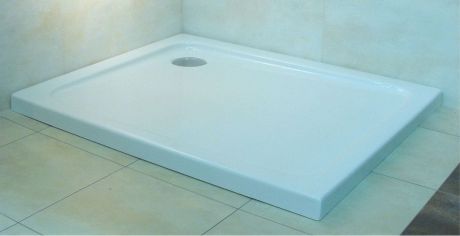 Przejdź do produktu Brodzik prostokątny 90x70 cm akrylowy kompletny z syfonem Santik Heron Plus
