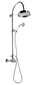 Zestaw prysznicowy Retro z okrągłą deszczownicą 20 cm, baterią i słuchawką prysznicową kompletny Reitano Antea 9515D-01261CR chrom