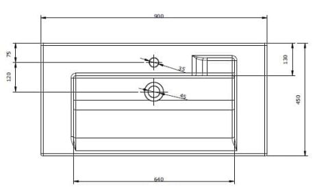 Przejdź do produktu Umywalka nablatowa 90 cm Sanindusa Linha 1024 2 