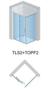 Kabina prysznicowa SanSwiss Top-Line S 100x80 cm TLS2+TOPF2 rys.tech.
