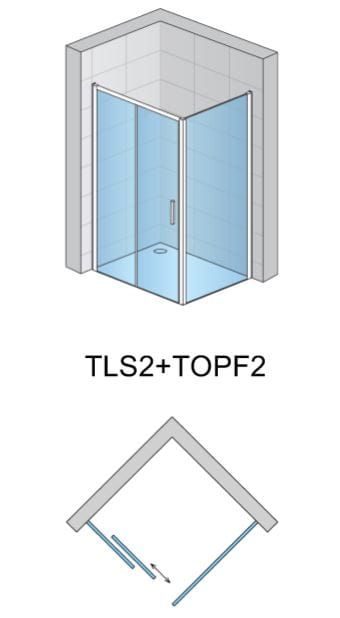 Kabina prysznicowa SanSwiss Top-Line S 100x80 cm TLS2+TOPF2 rys.tech.