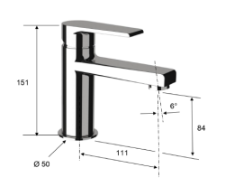Bateria umywalkowa 15 cm dźwigniowa z perlatorem Sapho Kai KA02 chrom