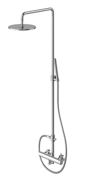 Kolumna prysznicowa z okrągłą deszczownicą 20 cm Kohlman Roxin QW276R chrom