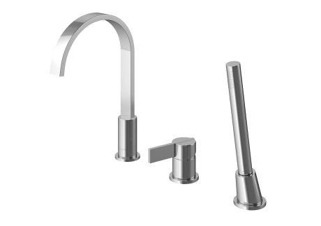 Przejdź do produktu Bateria wannowa 3-otworowa Kohlman Dexame QB241D chrom