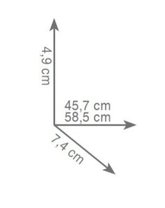 Wieszak łazienkowy 35 cm Gedy seria Edera EP21 wymiary