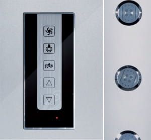 Panel sterowania w kabinie półokrągłej z hydromasażem 89x89 cm Kerra Lisa 90