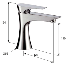 Bateria umywalkowa 16 cm Sapho Axamite AX02 chrom