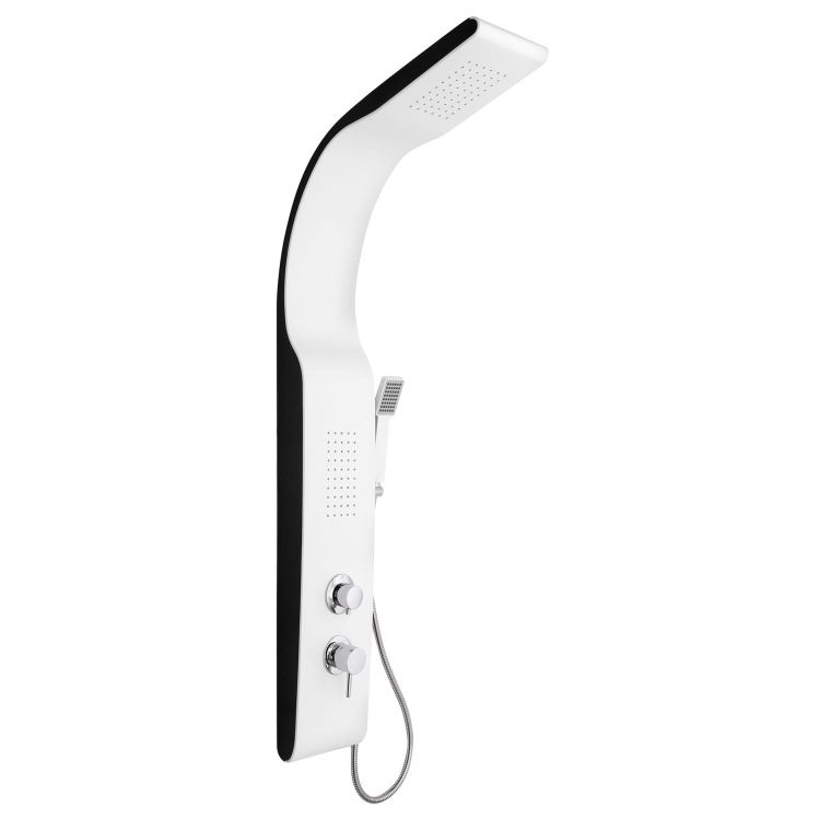 Panel prysznicowy Kerra Enzo z mieszaczem i hydromasażem czarno-biały