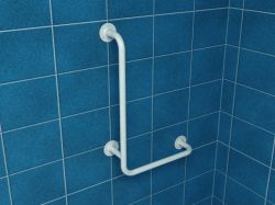 Uchwyt dla osób niepełnosprawnych 40x60 cm kątowy ścienny typu P biały Makoinstal 32-UKP