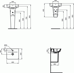 Umywalka 40x35 cm Ideal Standard Connect Air E0747