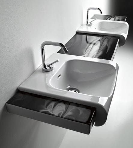 Umywalka częściowo wpuszczana w blat 60x40x35,5 cm Kerasan Inka 341101 biała