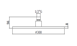 Deszczownica natryskowa okrągła 30 cm ZSOF079ST