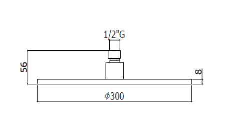 Deszczownica natryskowa okrągła 30 cm ZSOF079ST