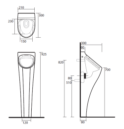 Kerasan pisuar stojący Aquatech 3730