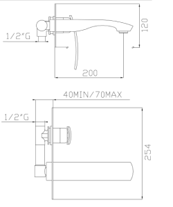 Bateria umywalkowa podtynkowa Sapho Flo 7034