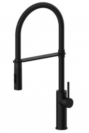 Przejdź do produktu Bateria zlewozmywakowa 52,5 cm czarny mat wąż Paffoni Light LIG179NONO