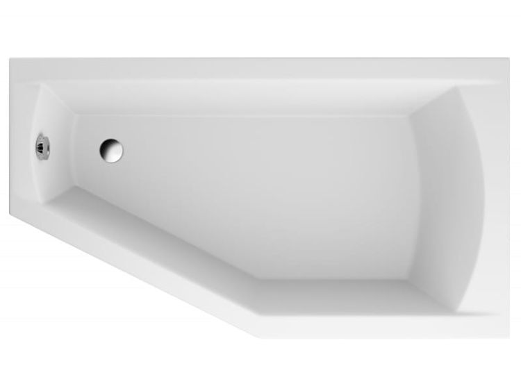 Wanna narożna asymetryczna 160x90 cm Polimat Selena 00951 prawa