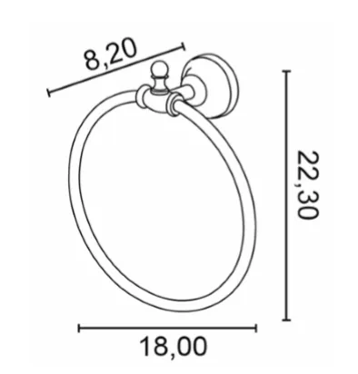 Akcesoria łazienkowe wieszak Ring Gedy Allpe Perla PE015 bronzo