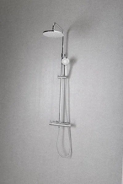 Zestaw prysznicowy z okrągłą deszczownicą 20 cm, baterią i słuchawką prysznicową kompletna Sapho R139 chrom