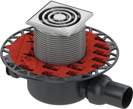 Przejdź do produktu Odpływ punktowy 10x10 cm super płaski kompletny Tecedrianpoint S120 3601200
