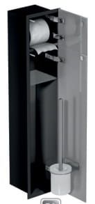 Schowek do szczotki i papieru toaletowego do zabudowy 18x82,2x15 cm kołnierz typu Flat MCJ F.PW2D LBL WC 800