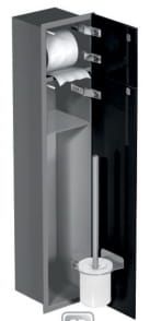 Schowek do szczotki i papieru toaletowego do zabudowy 18x82,2x15 cm kołnierz typu Flat MCJ F.PW2D LGR WC 800