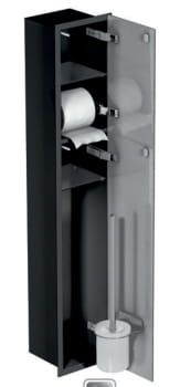 Schowek do szczotki i papieru toaletowego do zabudowy 18x97,2x15 cm kołnierz typu Flat MCJ stal lakierowana F.PW2D LBL WC 950