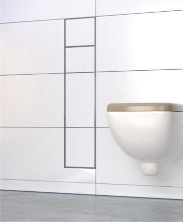 Schowek do szczotki i papieru toaletowego do zabudowy 18x82,2x15 cm MCJ stal nierdzewna z drzwiami do zabudowy kaflem kołnierz typu Zero Z.PW2T WC 800