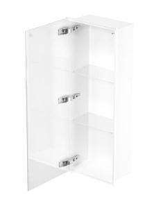 Szafka łazienkowa pod zabudowę 30x80x16 cm MCJ stal nierdzewna lakierowana na kolor biały połysk szkło białe kołnierz typu Zero Z.PWD LWH 3080/15