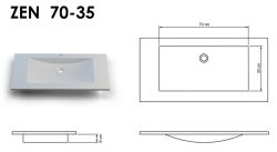 umywalka na wymiar Zen 70x35 cm Zen70 karta produktu.JPG