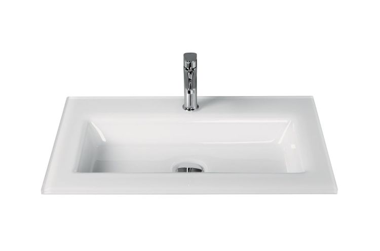 Umywalka szklana na indywidualny wymiar z prostokątną misą Glass