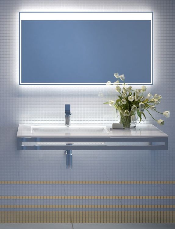 Umywalka szklana na indywidualny wymiar z prostokątną misą Glass po lewej stronie 160-02L