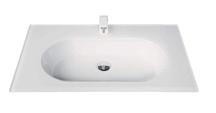 Umywalka szklana na indywidualny wymiar z owalną misą Glass 80-04