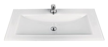 Przejdź do produktu Umywalka szklana na indywidualny wymiar z prostokątną misą Glass 120-12