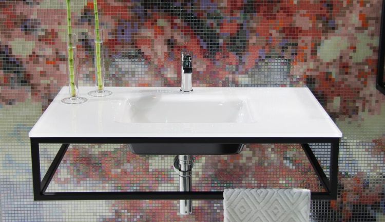 Umywalka szklana na indywidualny wymiar z prostokątną misą Glass 200-01 kolor 31M