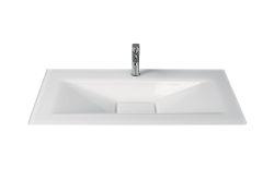 Umywalka szklana na indywidualny wymiar z prostokątną misą Glass 90-03