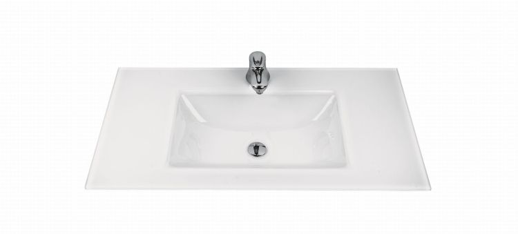 Umywalka szklana na indywidualny wymiar z prostokątną misą Glass 100-01 kolor 31M/SAT