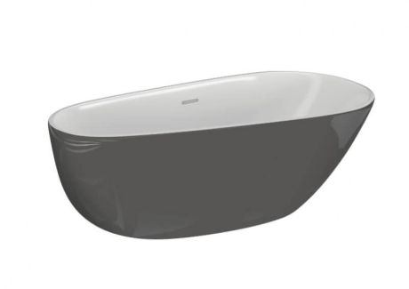 Przejdź do produktu Wanna akrylowa wolnostojąca 170x60x85 cm Shila Polimat 00432 grafit połysk
