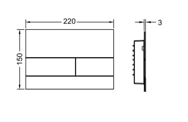 Przycisk spłukujący do WC TECEsquare II 9240836 czarny chrom