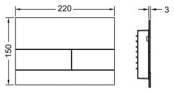 Przycisk spłukujący do WC TECEsquare II 9240830 stal nierdzewna szczotkowana