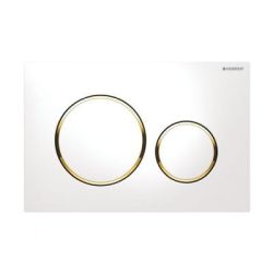 przycisk spłukujący Sigma 115.882.KK.1 biały-złoty