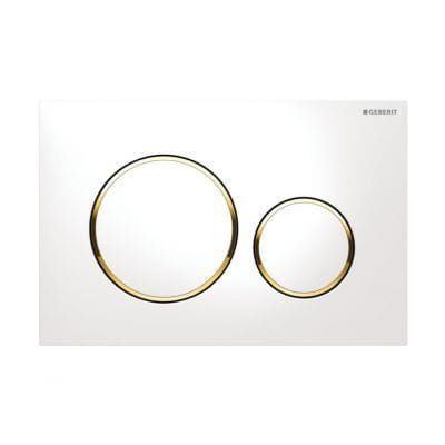 przycisk spłukujący Sigma 115.882.KK.1 biały-złoty