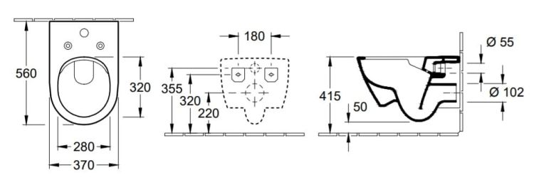 miska WC wisząca 5614A101