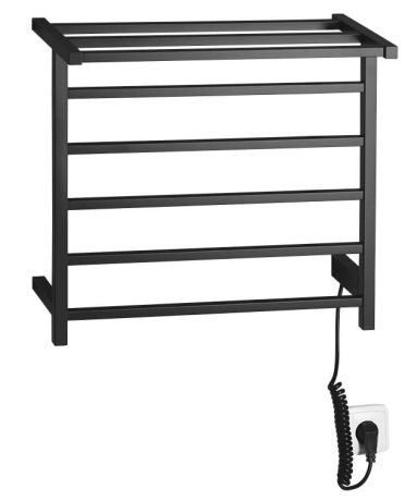 Przejdź do produktu Elektryczna suszarka na ręczniki 50x48x22 cm Sapho Elzor EB510 czarny mat