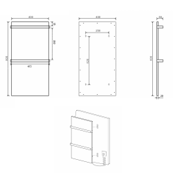 Elektryczna suszarka na ręczniki 40x80x6 cm Sapho Elmis EB400 biały mat