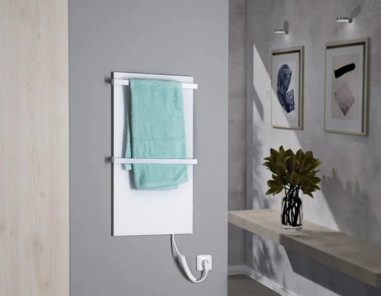 Elektryczna suszarka na ręczniki 40x80x6 cm Sapho Elmis EB400 biały mat