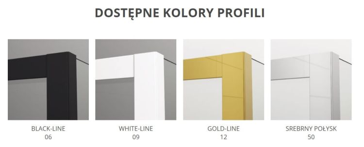 Dostępne kolory profili