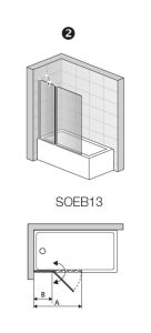 Parawan nawannowy SanSwiss Solino SOEB13 czarny mat