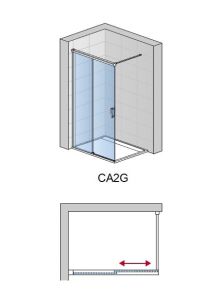 Kabina prysznicowa walk-in Sanswiss Cadura CAW2G - strona lewa
